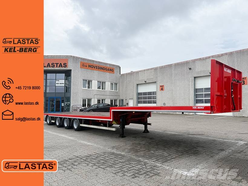 Kel-Berg 4 axle Stepdeck / Tiefbettauflieger Semi-trailer med lad/flatbed