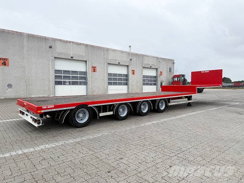 Kel-Berg 4 axle Stepdeck / Tiefbettauflieger Semi-trailer med lad/flatbed