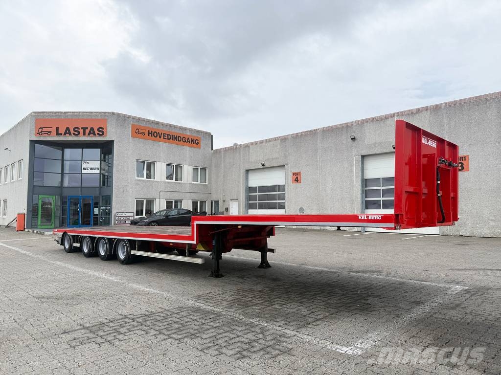 Kel-Berg 4 axle Stepdeck / Tiefbettauflieger Semi-trailer med lad/flatbed