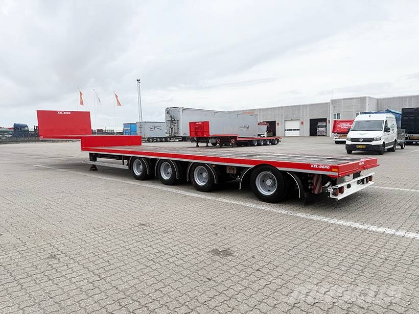 Kel-Berg 4 axle Stepdeck / Tiefbettauflieger Semi-trailer med lad/flatbed