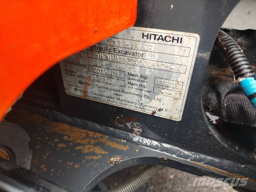 Hitachi ZX19-5A Minigrävare < 7t