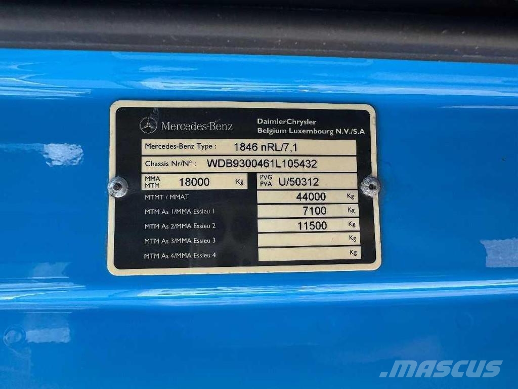 Mercedes-Benz Actros 1846 4X2 + 3-LADER + FASSI F120C.23 Recovery vozila