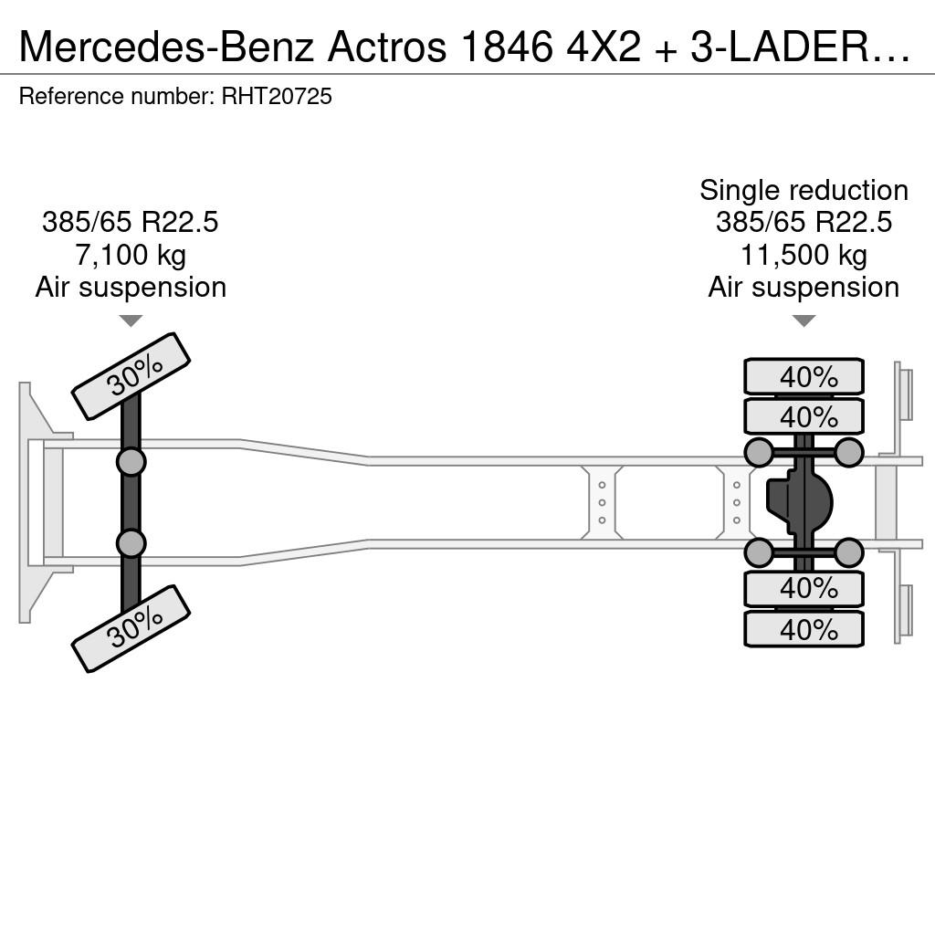 Mercedes-Benz Actros 1846 4X2 + 3-LADER + FASSI F120C.23 Veículos de recuperação