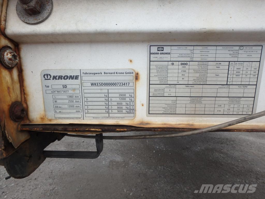 Krone Trailer Curtainsider Lifting + Sliding Roof Mega Semirremolques de caja de lona