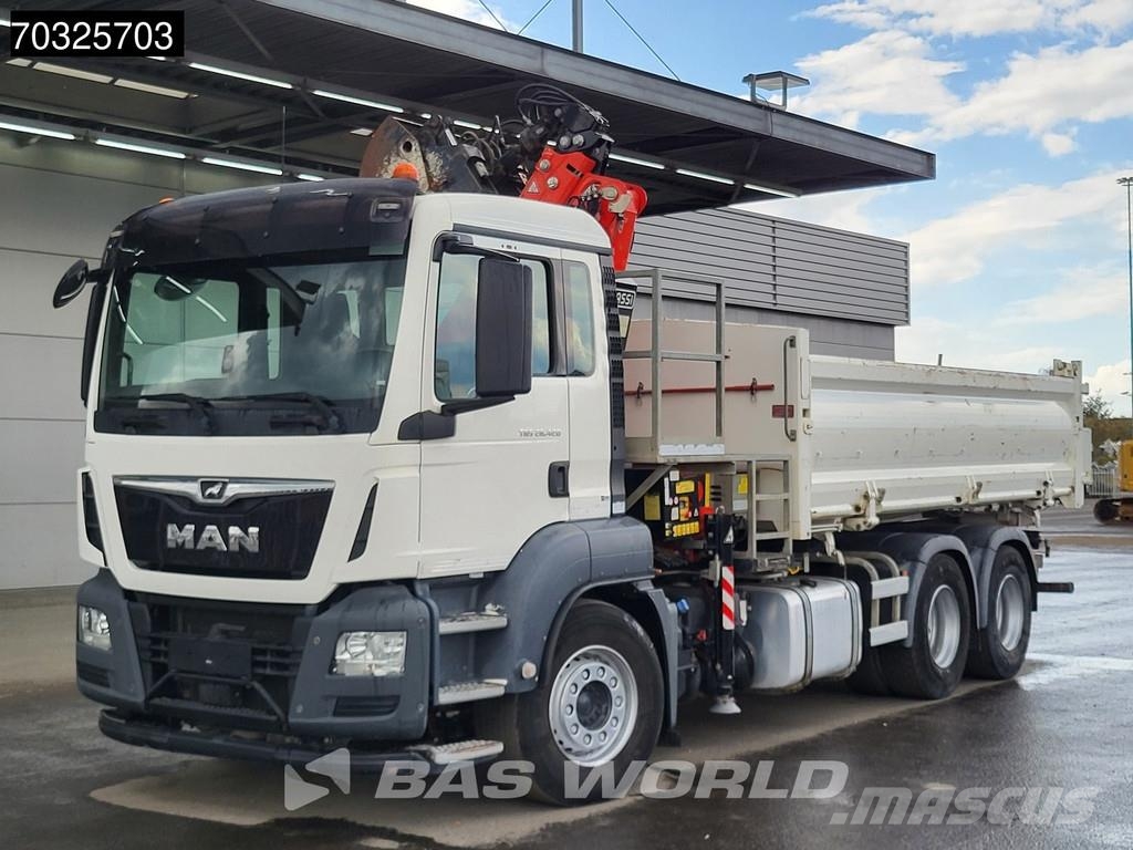 MAN TGS 26.420 TGS 6X4 FASSI F165AZ.0.22 E-ACTIVE cran Bañeras basculantes usadas