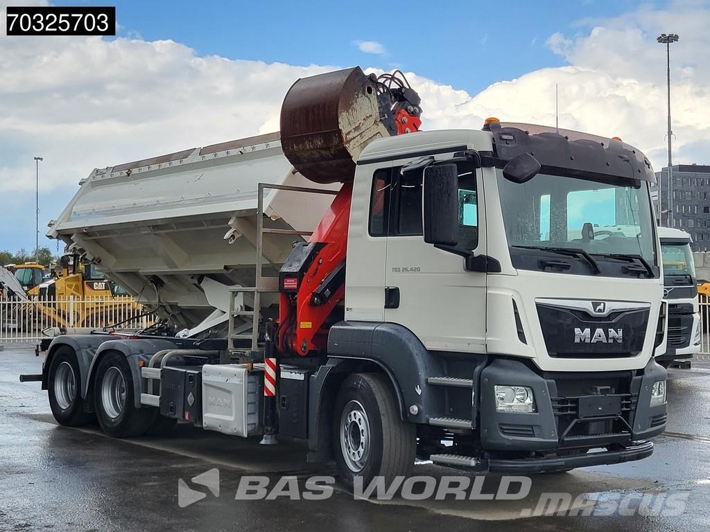 MAN TGS 26.420 TGS 6X4 FASSI F165AZ.0.22 E-ACTIVE cran Bañeras basculantes usadas
