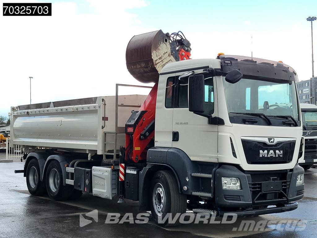 MAN TGS 26.420 TGS 6X4 FASSI F165AZ.0.22 E-ACTIVE cran Bañeras basculantes usadas