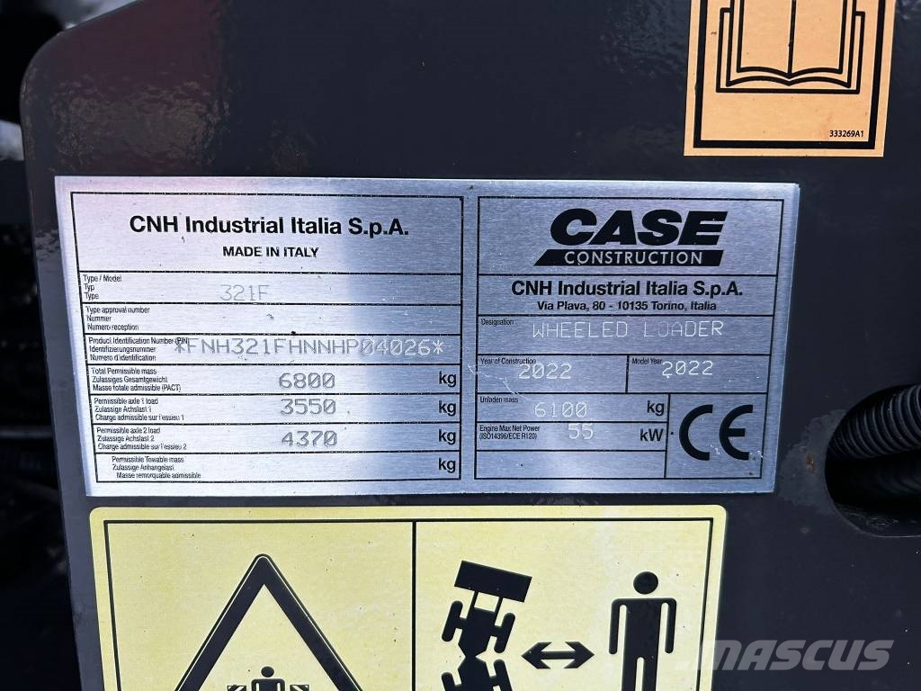 CASE 321 F / Aura, Rasvari, Lämmitin, Uudet renkaat. Wielladers