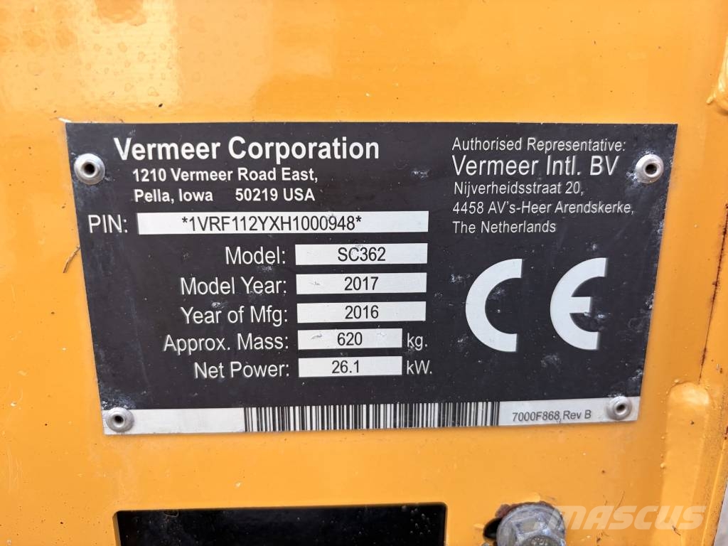 Vermeer SC 362 Kantojyrsimet