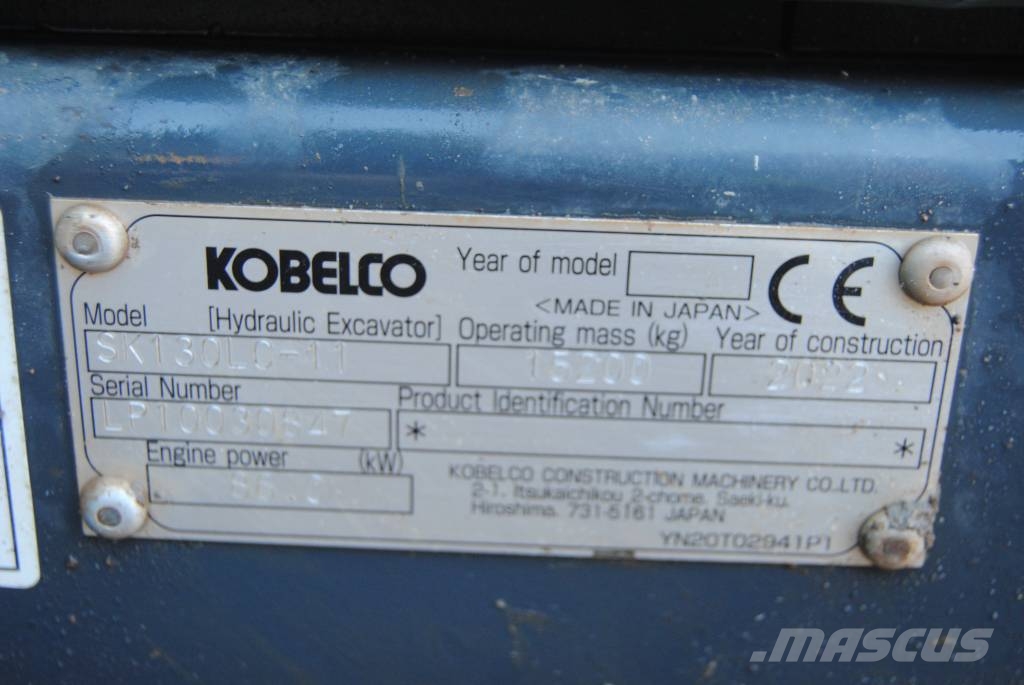 Kobelco SK130LC-11 Vikšriniai ekskavatoriai