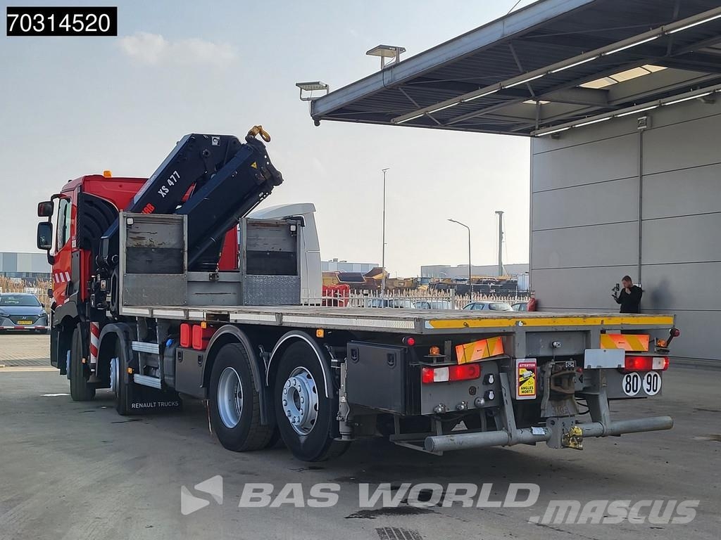 Renault C 460 8X2 HIAB 477EP-2 HIPRO Crane Kran Lift+steer Tovornjaki s kesonom/platojem