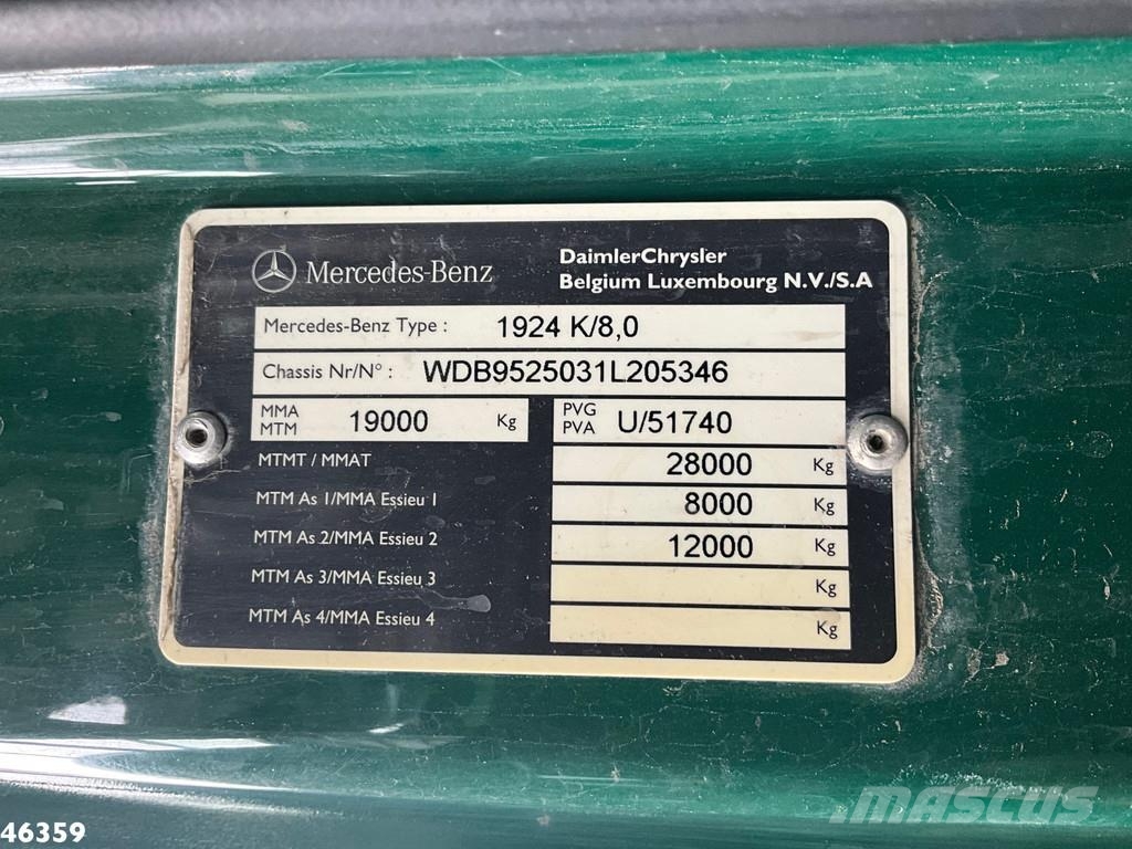 Mercedes-Benz Axor 1824 Manual Full steel HMF 12 Tonmeter laadkr شاحنات قلابة