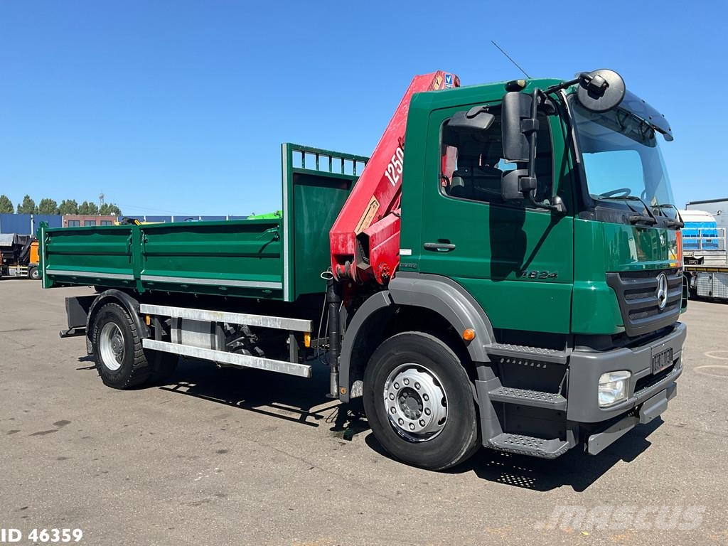 Mercedes-Benz Axor 1824 Manual Full steel HMF 12 Tonmeter laadkr شاحنات قلابة