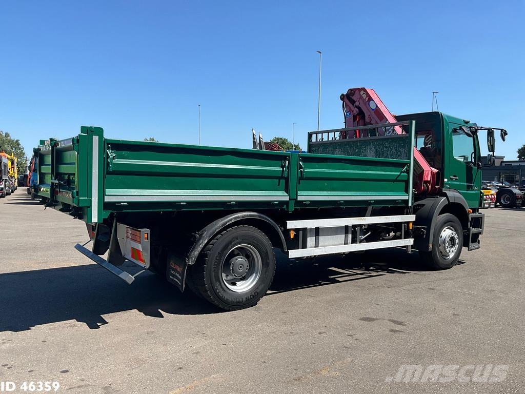 Mercedes-Benz Axor 1824 Manual Full steel HMF 12 Tonmeter laadkr شاحنات قلابة