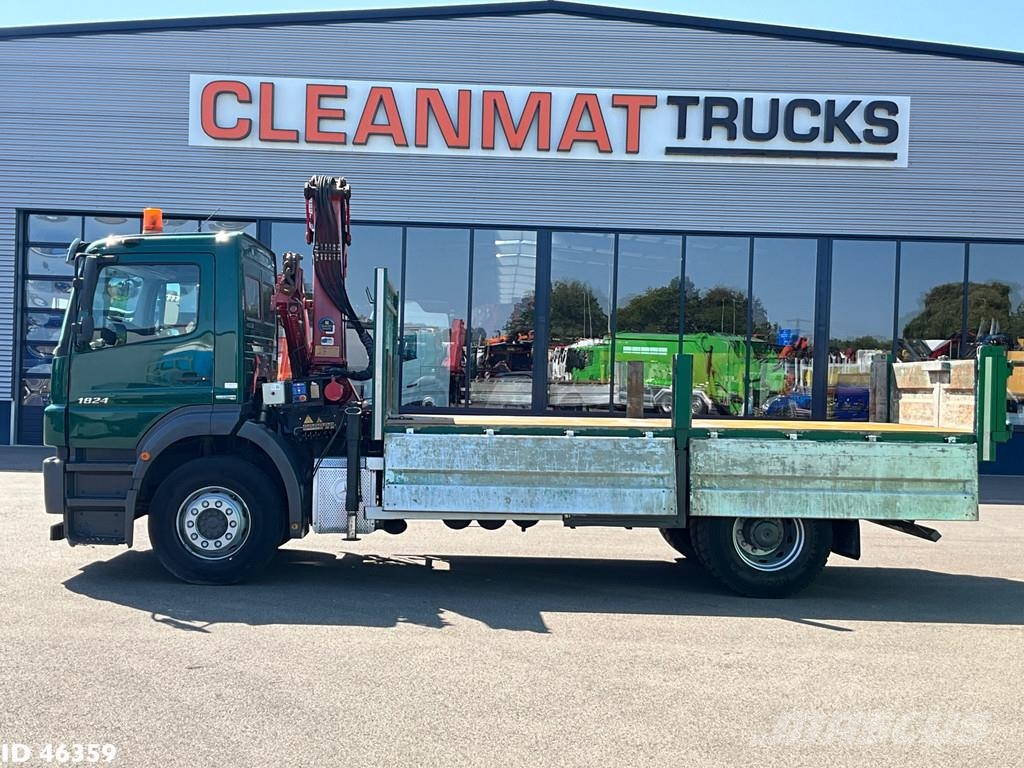 Mercedes-Benz Axor 1824 Manual Full steel HMF 12 Tonmeter laadkr شاحنات قلابة