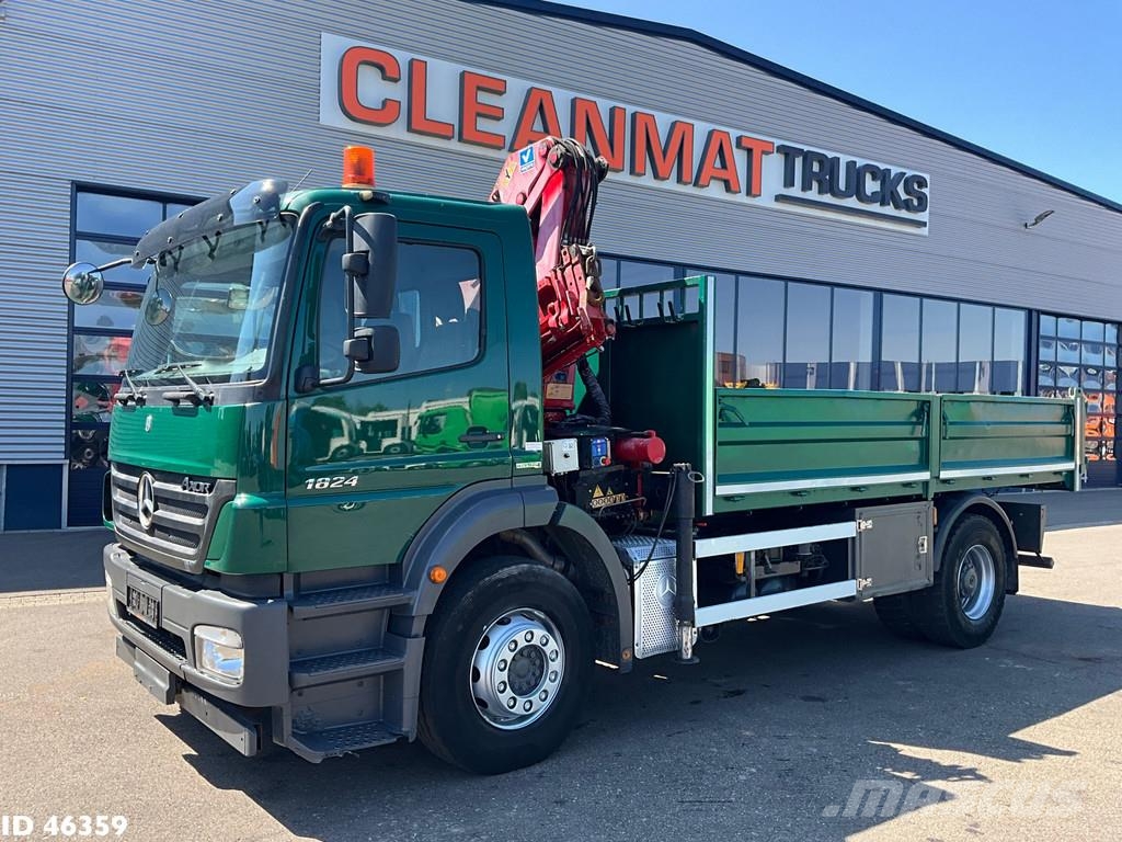 Mercedes-Benz Axor 1824 Manual Full steel HMF 12 Tonmeter laadkr شاحنات قلابة