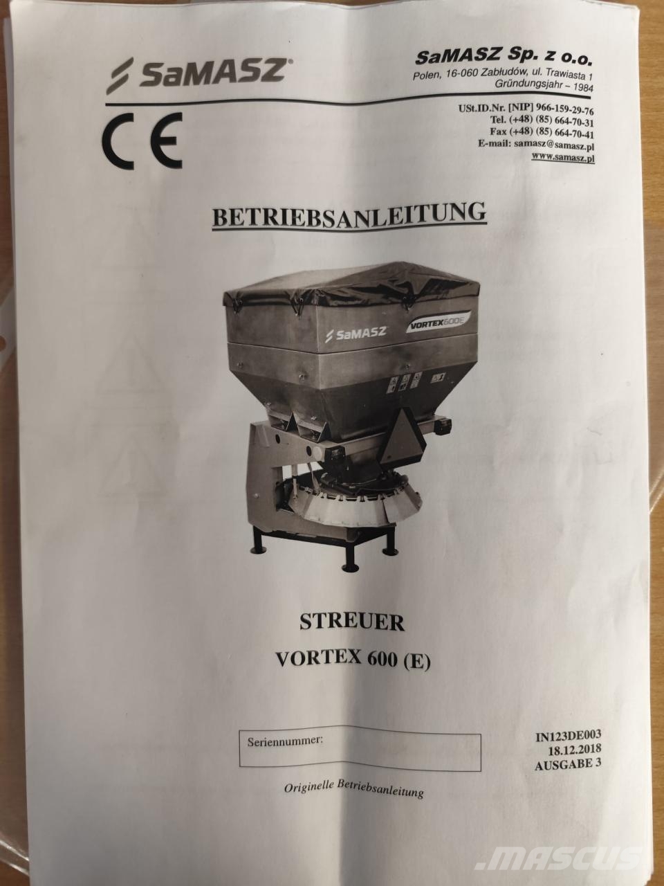 Zagroda Vortex 600 Hiekan- ja suolanlevittimet