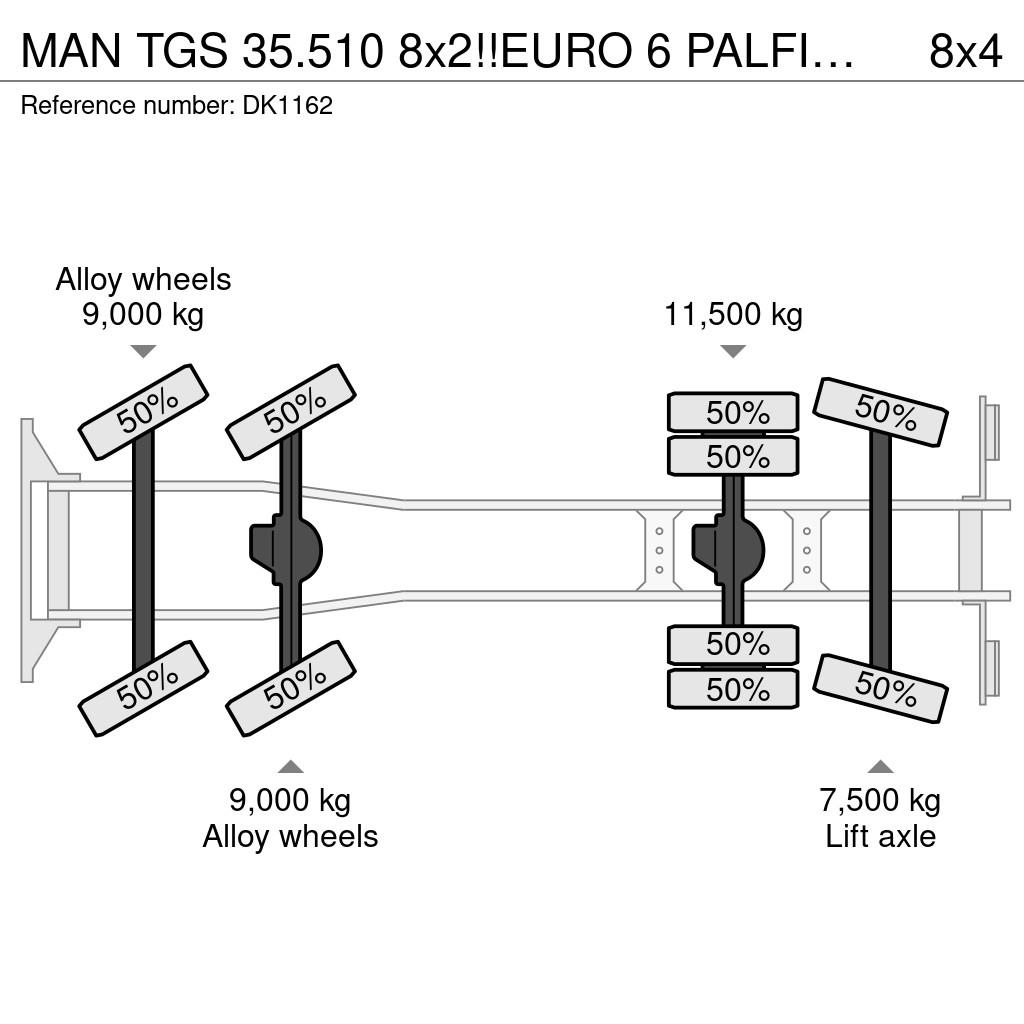 MAN TGS 35.510 8x2!!EURO 6 PALFINGER 58002 TEC LIER!!T رافعات صالحة لكل أنواع الطرق