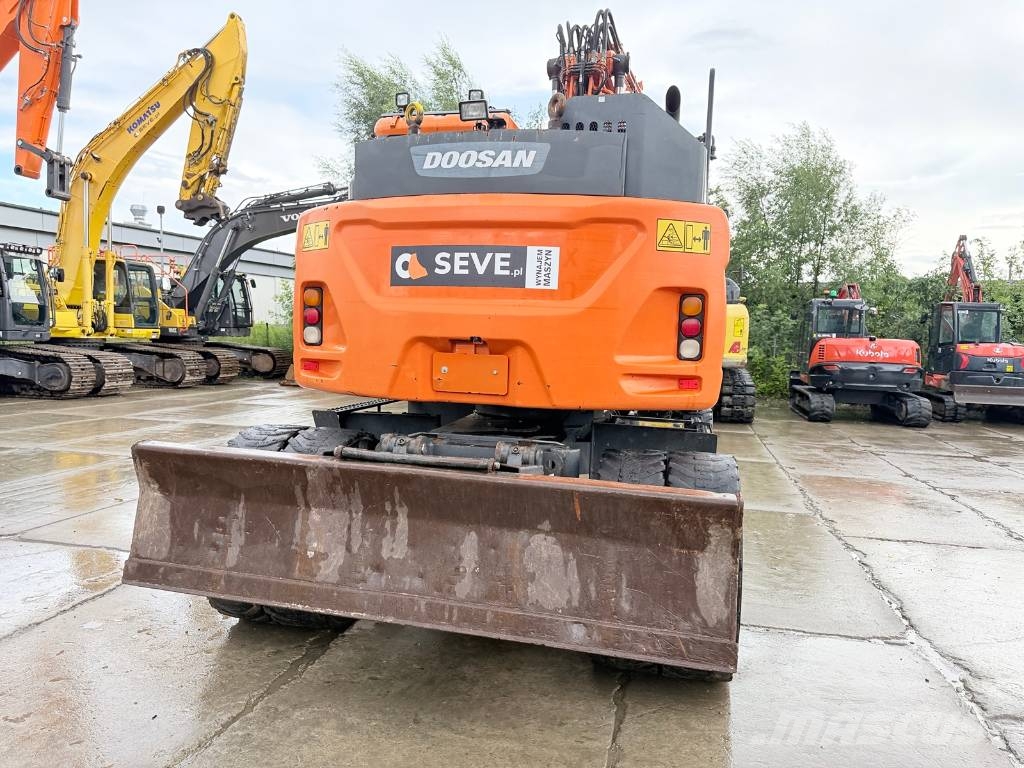 Doosan DX 165 W-5 Tiltrotator Gravemaskiner på hjul
