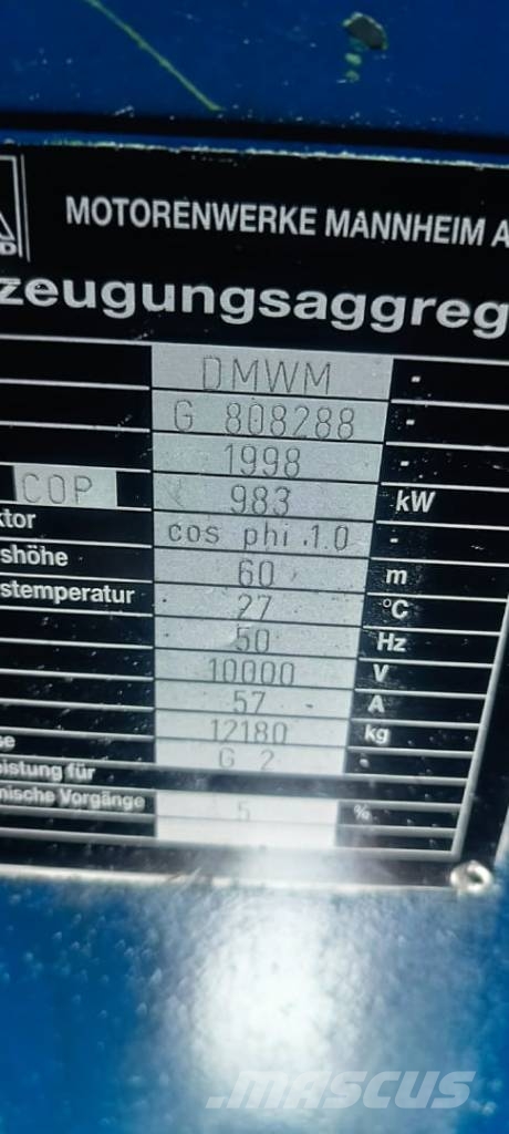 MWM TBG 604 CV16 Gāzes ģeneratori