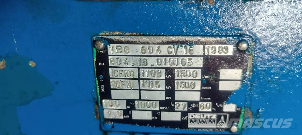 MWM TBG 604 CV16 Gāzes ģeneratori