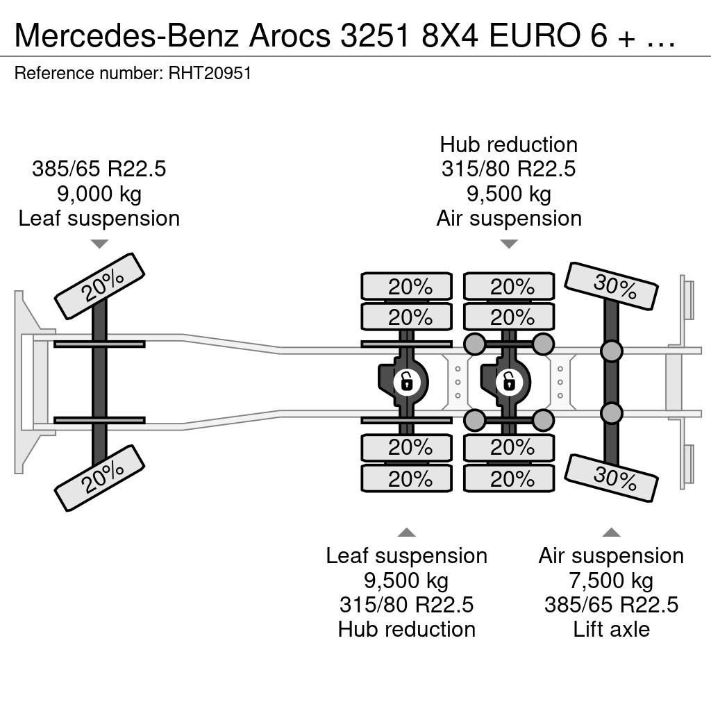 Mercedes-Benz Arocs 3251 8X4 EURO 6 + HMF 2620K-RC + REMOTE CONT Camiones elevadores de gancho