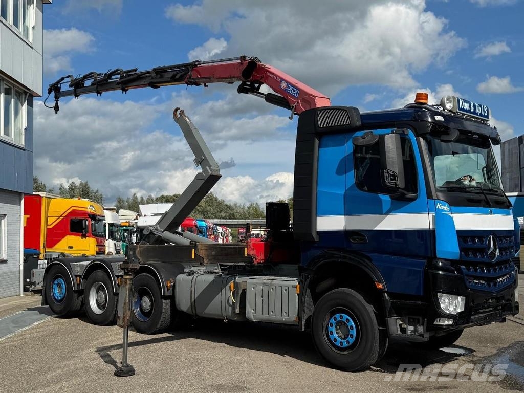Mercedes-Benz Arocs 3251 8X4 EURO 6 + HMF 2620K-RC + REMOTE CONT 훅 리프트 트럭