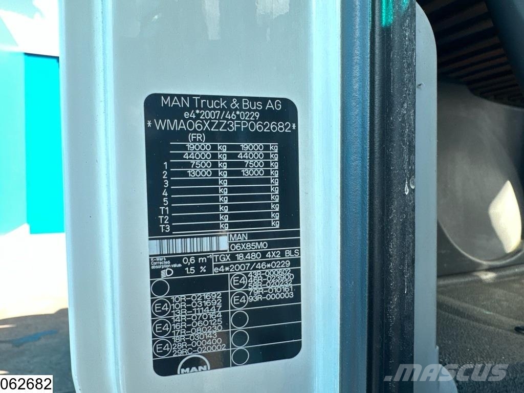 MAN TGX 18 480 EURO 6, ACC, Retarder Truck Tractor Units
