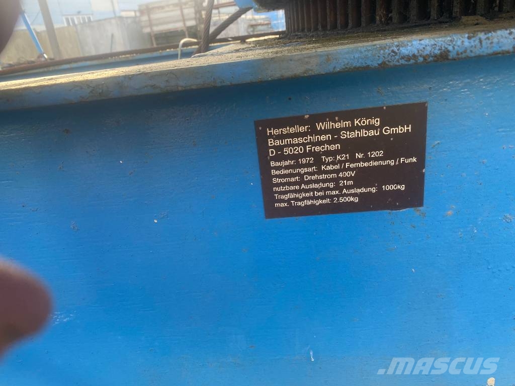 König K 21 / Kran / Turmdrehkran mit Fahrwerk 塔式起重機