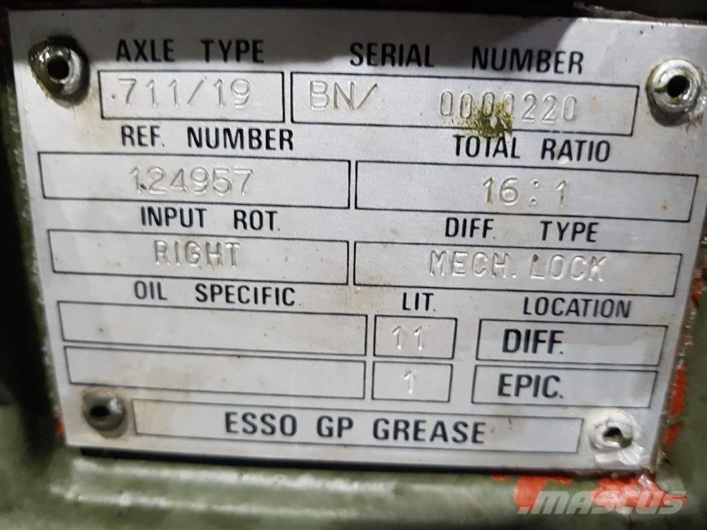 Carraro 711/19-124957-Axle/Achse/As Άξονες