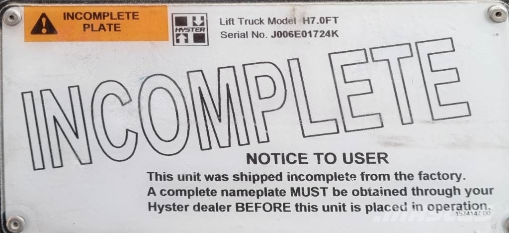 Hyster 7,0 Fortens FT Diesel forklifts