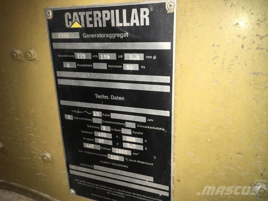 CAT 3306B GENERATOR 225KVA USED Agregaty prądotwórcze Diesla