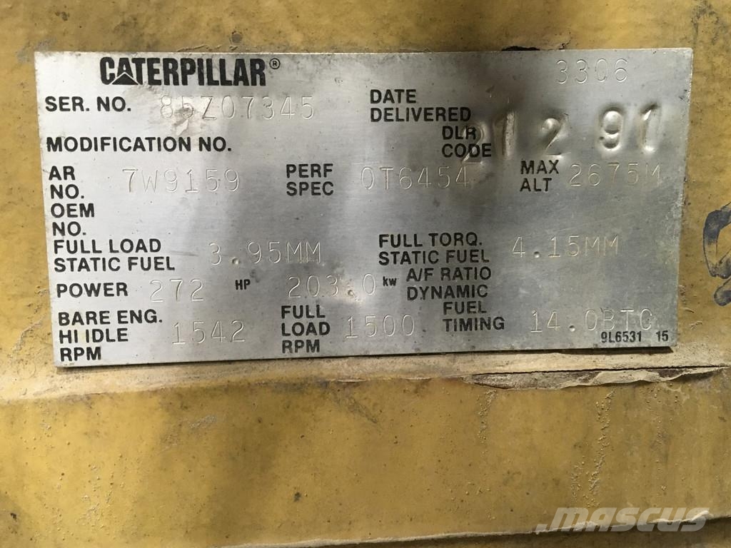 CAT 3306B GENERATOR 225KVA USED Agregaty prądotwórcze Diesla