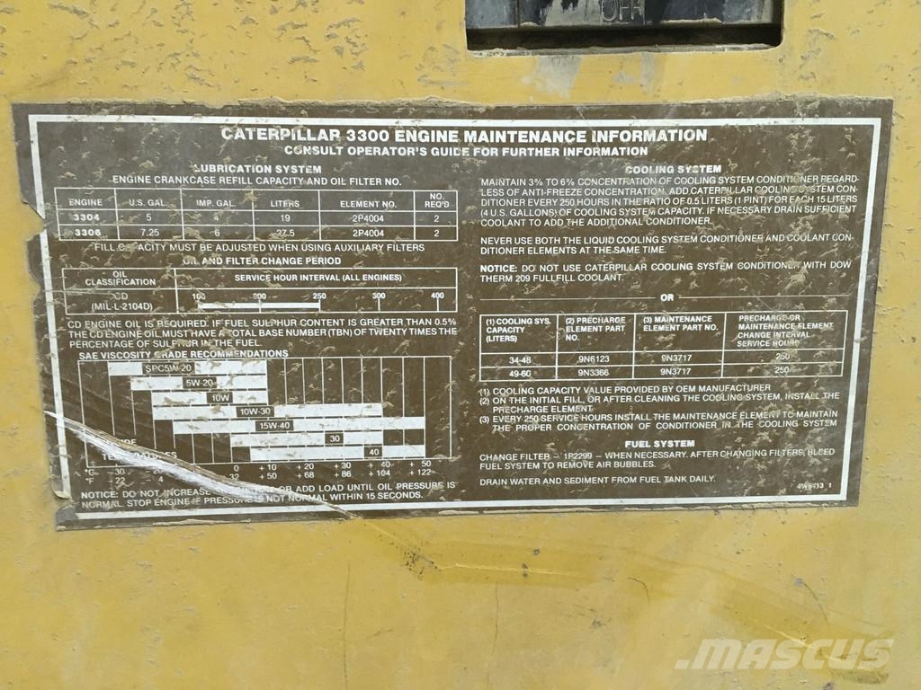 CAT 3306B GENERATOR 225KVA USED Agregaty prądotwórcze Diesla