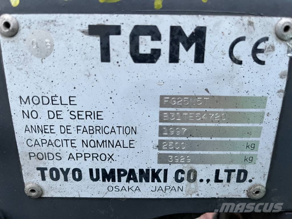 TCM FG25N-5T V-3974 OB Gasolmotviktstruckar