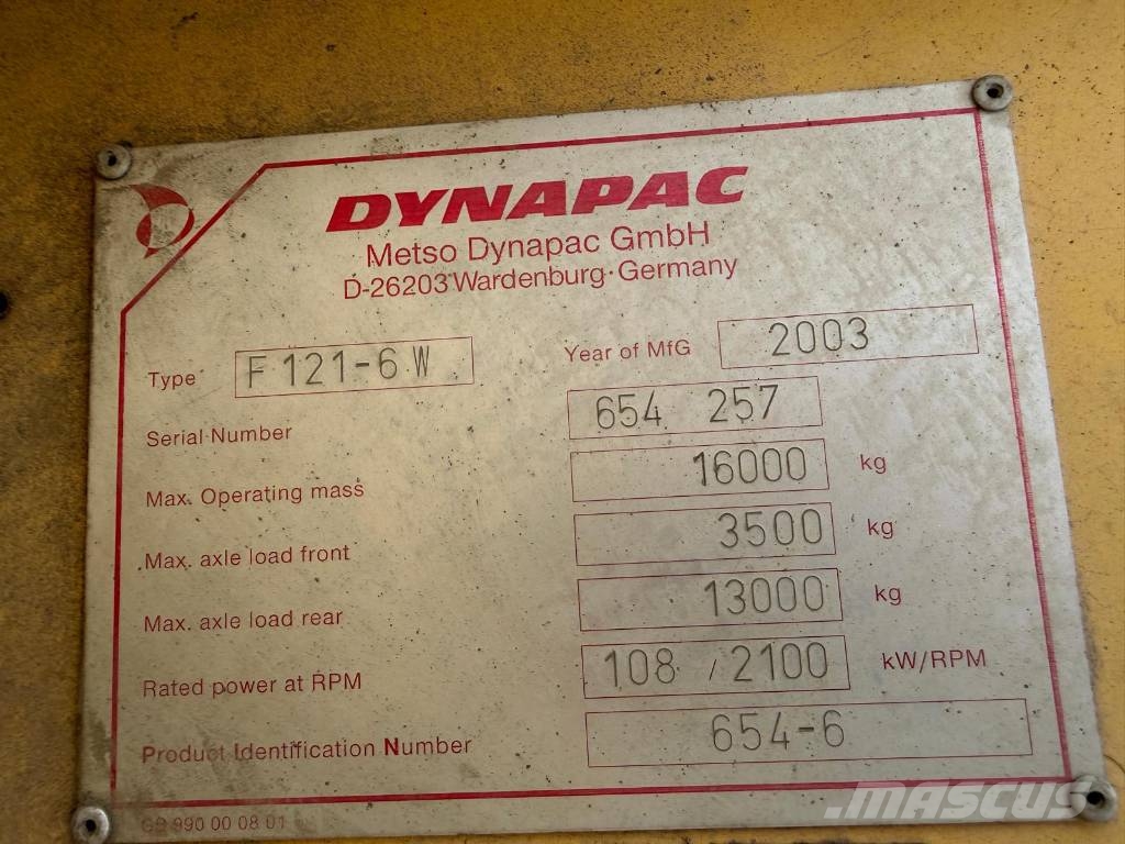 Dynapac F 121-6W Asphalt pavers