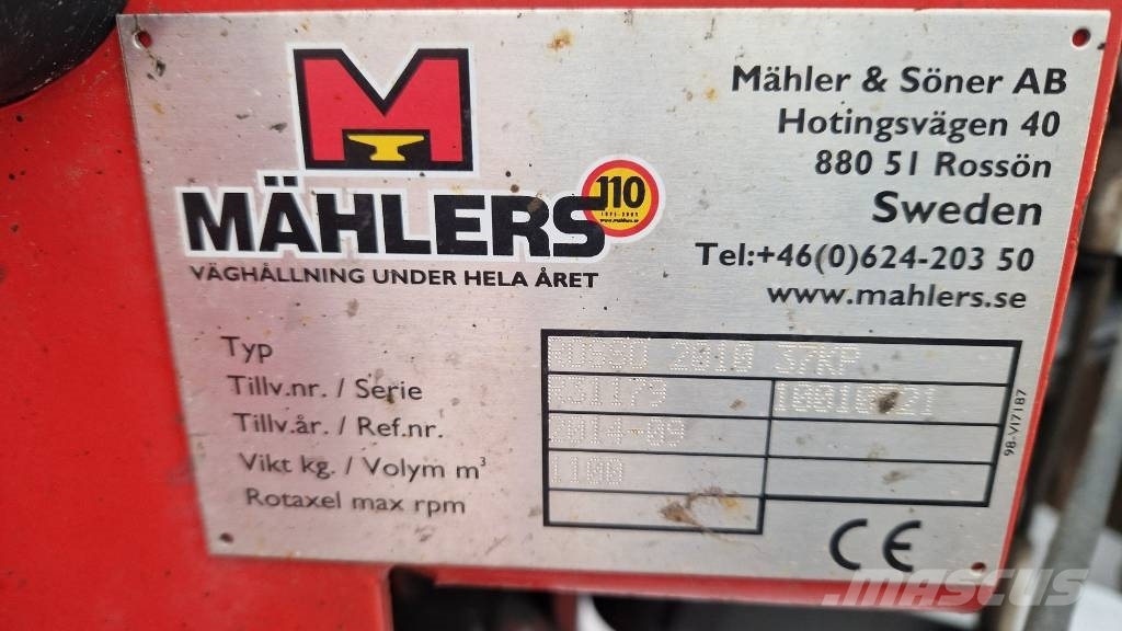 Mählers ROSSO 2010 37KP Plow + attachment Snow blades and plows