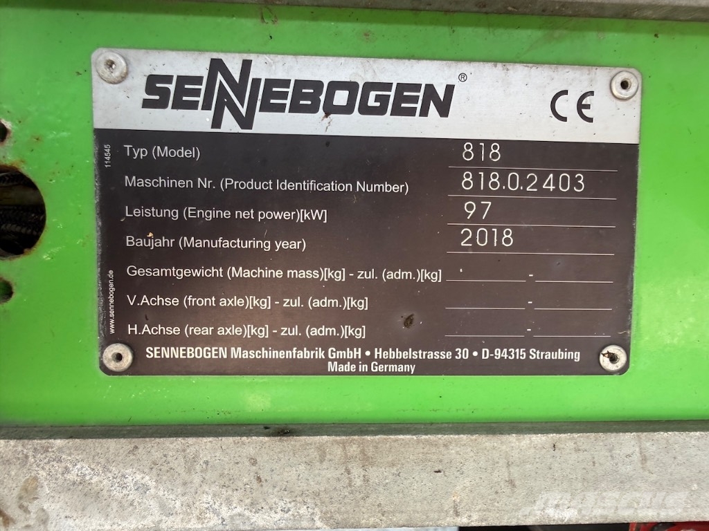Sennebogen 818 M - 818 M E - 818ME - 818 E Bageri za manipuliranje materijalom / otpadom