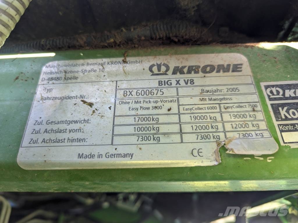 Krone Big X V8 自走式青贮饲料收割机