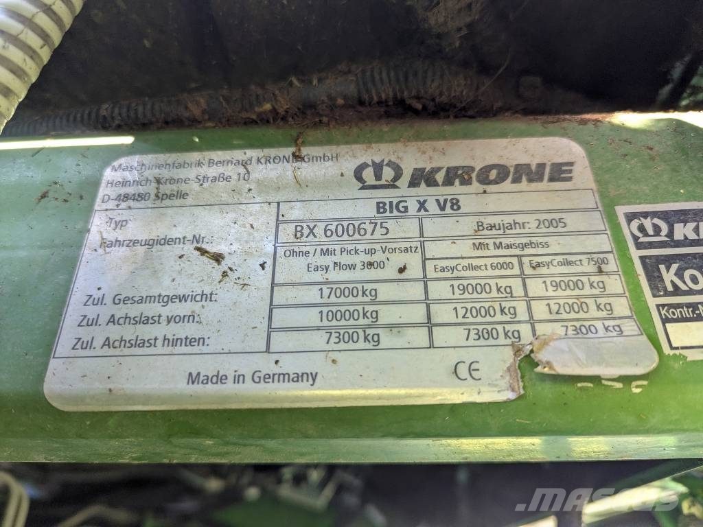 Krone Big X V8 自走式青贮饲料收割机