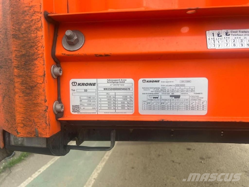 Krone 3 AXLE BPW + SLIDING ROOF Tentpoolhaagised