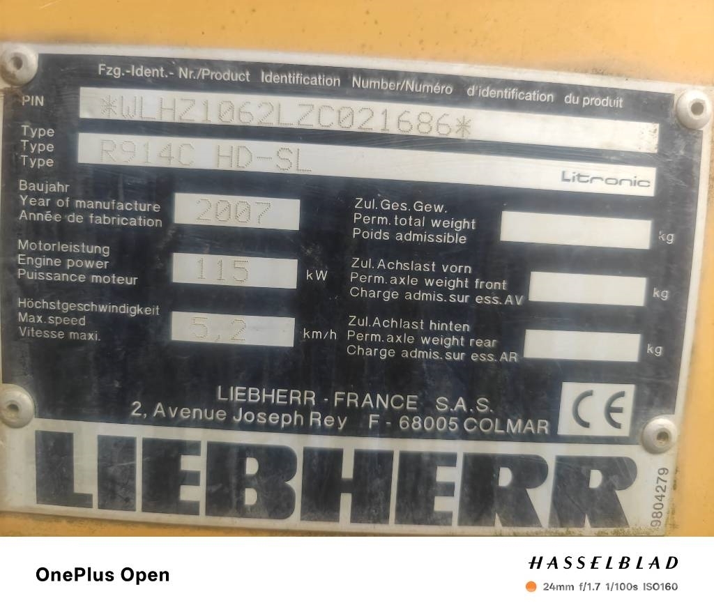Liebherr R 914 C HD S L Litronic Motores