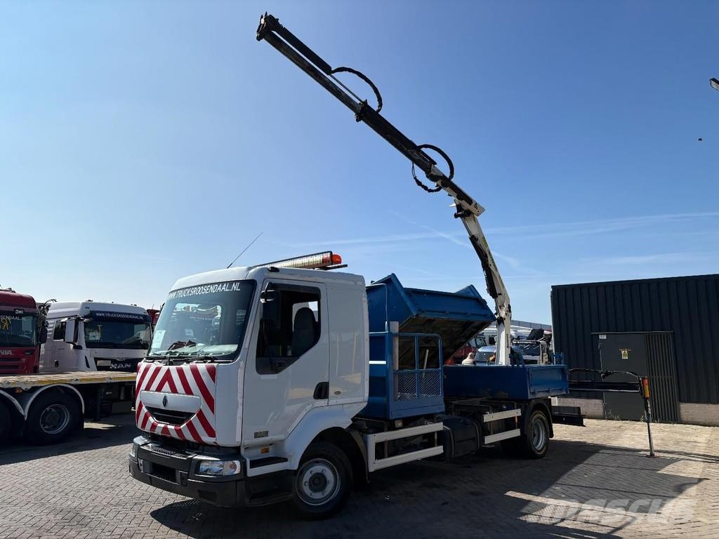 Renault Midlum 220 + PALFINGER PK 6001 + tipper + remote + 自卸式货车