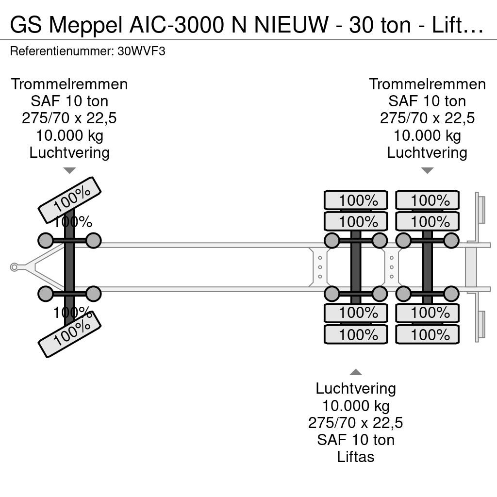 GS Meppel AIC-3000 N NIEUW - 30 ton - Liftas - stand Rimorchi portacontainer