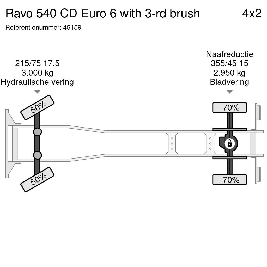 Ravo 540 CD Euro 6 with 3-rd brush Camión de barrendero