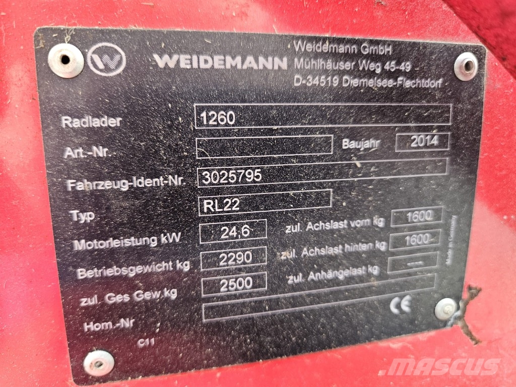 Weidemann 1260 Hoftrac / Hoflader / Schäffer - inkl.Schaufel Chargeur frontal, fourche