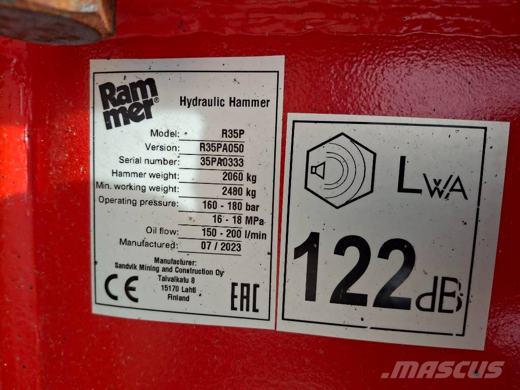 Rammer Hydraulikhammer R35P #A-6968 Iskuvasarat