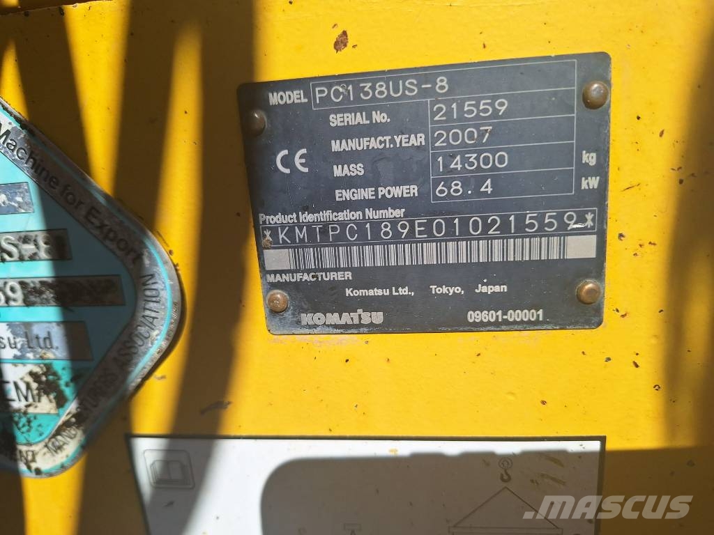 Komatsu PC 138 US-8 Escavadeiras de esteiras