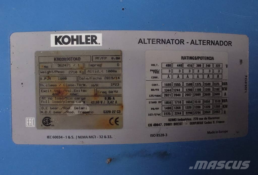 Kohler Sdmo Dieselgeneraattorit