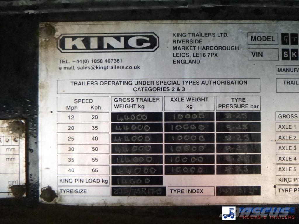 King 3-axle lowbed trailer GTS44 Low loader-semi-trailers